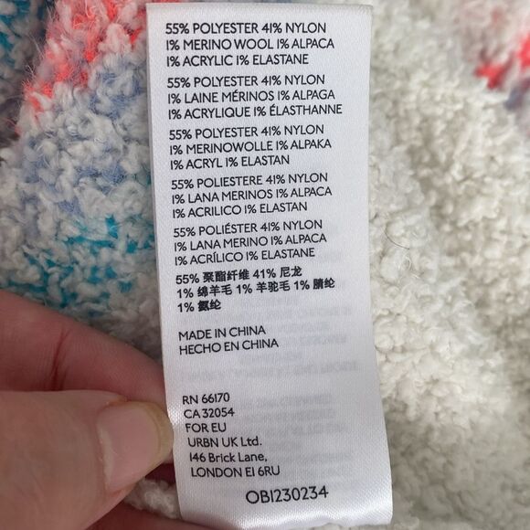 Anthropologie Pilcro Selene Sweater Aztec Rainbow Multi Color Relaxed sz XXS NWT - Picture 9 of 11